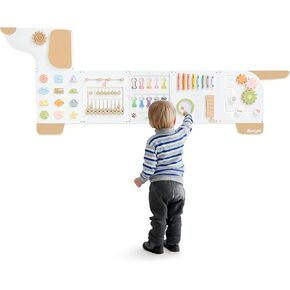 Beright Dog Activity Wall Busy Board Panels, Montessori Sensory Toys, Toddler Learning Activity Center, Perfect for Toddler Playroom & Children's Daycare, White