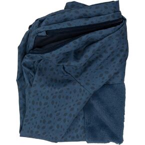 Furhaven Replacement Dog Bed Cover Plush & Almond Print L Shaped Chaise, Machine Washable - Blue Almonds, Jumbo (X-Large)
