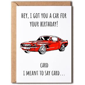 EruditeGifts I Got You A Car For Your Birthday - Funny Car Lover Card - For Him