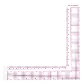 TIESOME L-Square Rule Clear Sewing Ruler, Plastic Measure Tailor Ruler 90 Degree Clear Sewing Ruler Square Framing Measuring Tool Fabric Sewing Measuring Supplies for Pattern Making(1 PCS)
