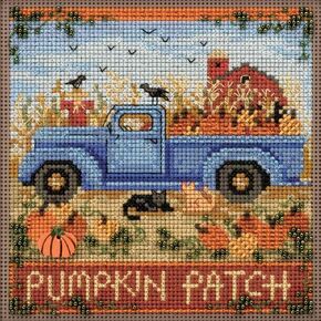 Old Time Harvest Beaded Cross Stitch Kit Mill Hill 2017 Beads Autumn MH141726