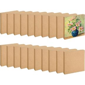 20PCS 4 x 4 Inch Unfinished MDF Wood Blocks, 1 in Thick Wooden Blocks for Crafts, Square MDF Blocks for Art and Crafts, Engraving, Painting