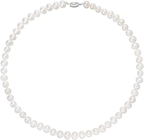 VIKI LYNN Pearl Necklace 6-7mm AAA Freshwater Cultured Pearl Choker Jewelry for Women 16 Inch in Saudi Arabia