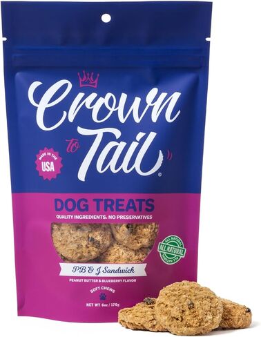 PB & J Sandwich Soft Chew Dog Treats ، 6 أوقية. in Kuwait