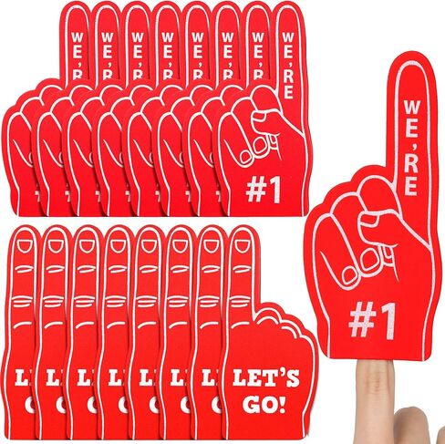 Sinmoe 24 Pcs Mini Foam Finger Sport Fan Foam Mini Finger, We're #1 Sports Themed Party Supplies for Baseball Basketball Soccer Events Team Gifts(Dark Blue) in Saudi Arabia