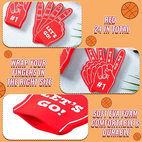 Sinmoe 24 Pcs Mini Foam Finger Sport Fan Foam Mini Finger, We're #1 Sports Themed Party Supplies for Baseball Basketball Soccer Events Team Gifts(Dark Blue) in Saudi Arabia