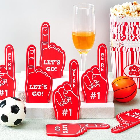 Sinmoe 24 Pcs Mini Foam Finger Sport Fan Foam Mini Finger, We're #1 Sports Themed Party Supplies for Baseball Basketball Soccer Events Team Gifts(Dark Blue) in Saudi Arabia