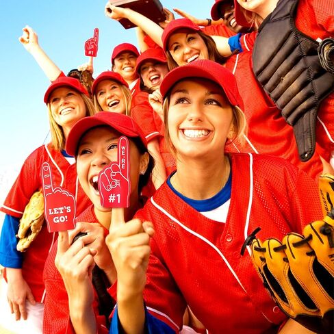 Sinmoe 24 Pcs Mini Foam Finger Sport Fan Foam Mini Finger, We're #1 Sports Themed Party Supplies for Baseball Basketball Soccer Events Team Gifts(Dark Blue) in Saudi Arabia