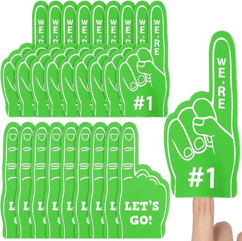 Sinmoe 24 Pcs Mini Foam Finger Sport Fan Foam Mini Finger, We're #1 Sports Themed Party Supplies for Baseball Basketball Soccer Events Team Gifts(Dark Blue) in Saudi Arabia