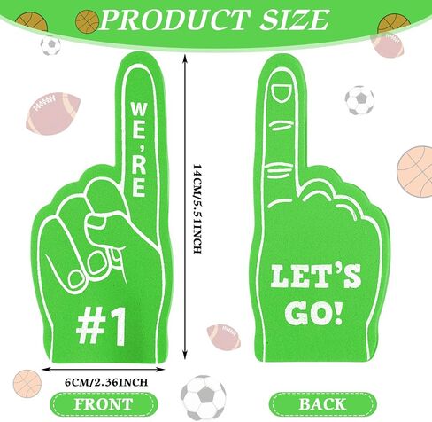 Sinmoe 24 Pcs Mini Foam Finger Sport Fan Foam Mini Finger, We're #1 Sports Themed Party Supplies for Baseball Basketball Soccer Events Team Gifts(Dark Blue) in Saudi Arabia