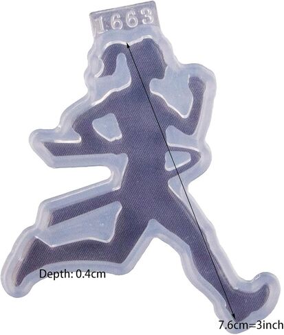 Cute Running Woman/Man Silicone Mold Resin Mold Epoxy Resin Casting Mold for DIY UV Resin Craft Jewelry Making Chocolate Cake Mold in Kuwait