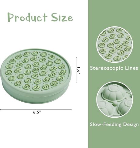 2 Pcs Multifunctional Silicone Dog Lick Bowl with Lick Mat and Dog Treat Molds Slow Feeder Dog Bowls BPA-Free Silicone Freeze Bowl for Pets, Choking Prevent, Anxiety Relief (Morandi Green) in Saudi Arabia
