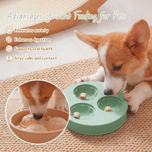 2 Pcs Multifunctional Silicone Dog Lick Bowl with Lick Mat and Dog Treat Molds Slow Feeder Dog Bowls BPA-Free Silicone Freeze Bowl for Pets, Choking Prevent, Anxiety Relief (Morandi Green) in Saudi Arabia