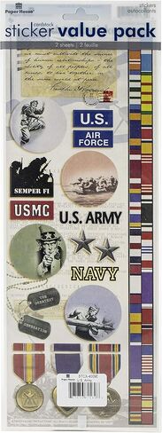 Paper House Productions Cardstock Sticker Army Army ، الولايات المتحدة: مقاس واحد in Kuwait