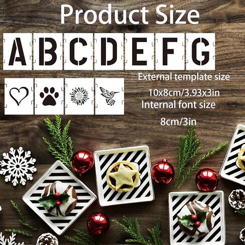 40 Pcs 3 Inch Letter Stencils Numbers Craft Stencils,Reusable Alphabet Templates for Painting on Wood, Wall, Fabric Wood, Wall, Fabric, Rock, Signage in Saudi Arabia