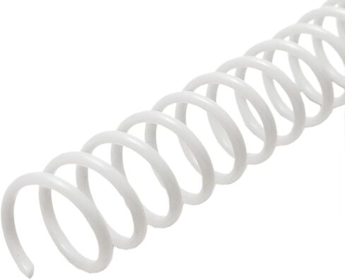 Rayson 9.5mm البلاستيك لولبية ملزمة 3: 1 الملعب ، 3/8 بوصة ، 60 ورقة السعة العمود الفقرة البيضاء لربط - متعدد الاستخدامات للمهام التعليمية ، حزمة 100 in Kuwait