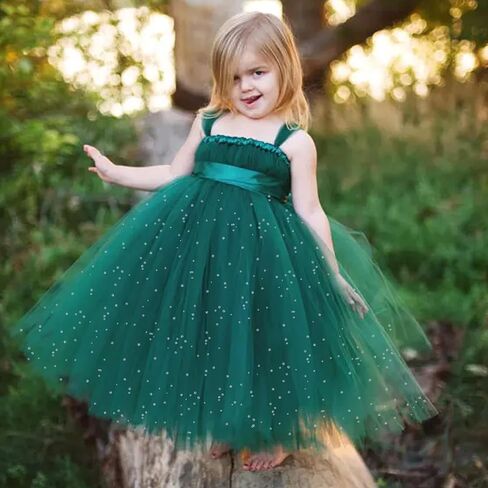 Dark Green Glitter Tulle Rolls 6 Inch by 10 Yards Sequin Tulle Fabric Ribbon for DIY Tutu Skirt Sewing Bow Decorations Craft Supplies Birthday Wedding Baby Shower Party Decoration in Kuwait