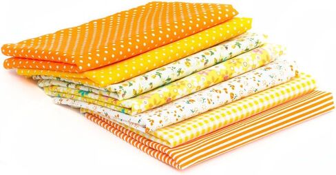 RAYLINEDO 7PCS 5050cm مختلف النمط المرقور النسيج الحرف المطبوعة المربعات المختلطة حزمة اللحف بالخياطة SHOTCRAFT ARTCRAFT DIY Series Green Series in Kuwait