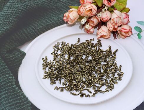Tupalizy 100PCS Small Snake Charm Vintage Animal Charms Pendant Decor for Bracelets Necklaces Earrings Jewelry Making Findings Purse Key Chains DIY Crafts Halloween Christmas Party Gifts Accessories in Saudi Arabia
