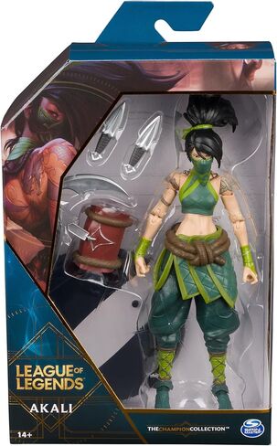 League of Legends, Official Akali Premium Collectible Action Figure with Base, Over 7-Inches Tall, The Champion Collection, Collector Grade, Ages 14 and Up in Saudi Arabia