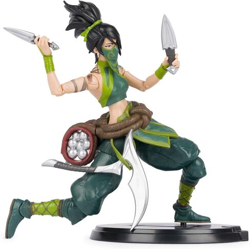 League of Legends, Official Akali Premium Collectible Action Figure with Base, Over 7-Inches Tall, The Champion Collection, Collector Grade, Ages 14 and Up in Saudi Arabia