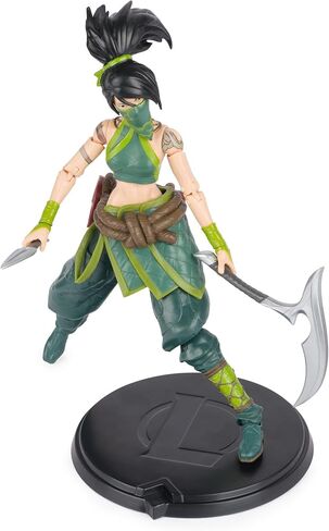 League of Legends, Official Akali Premium Collectible Action Figure with Base, Over 7-Inches Tall, The Champion Collection, Collector Grade, Ages 14 and Up in Saudi Arabia