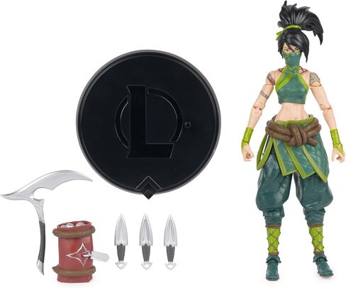 League of Legends, Official Akali Premium Collectible Action Figure with Base, Over 7-Inches Tall, The Champion Collection, Collector Grade, Ages 14 and Up in Saudi Arabia