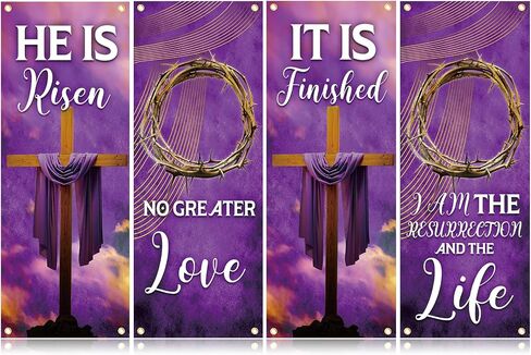 4 Pcs Fall Church Banners with Scripture Autumn Harvest Religious for Fall Thanksgiving Sanctuary Wall Worship Bible Verse Christian Praise Hanging Signs Church Decor in Kuwait