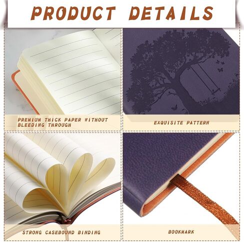TaoBary 36 Pcs A6 PU Leather Journals Notebook Bulk Colorful Tree Life Lined Journal Soft Leather Cover Ruled Writing Notebook for Writing Office School Home Business 128 Pages (Fresh Color) in Saudi Arabia