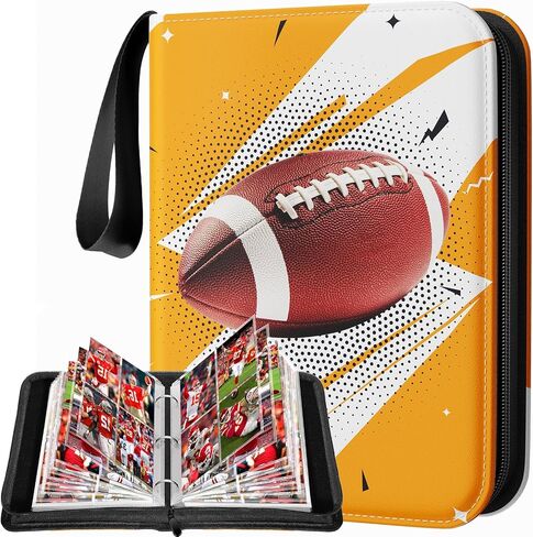 Baseball Trading Card Binder 4 Pocket Gifts for Boys Girls, Waterproof 400 Pockets Card Holder Album with 50 Removable Sleeves for Baseball Cards - Binder Display Storage Carrying Case in Kuwait