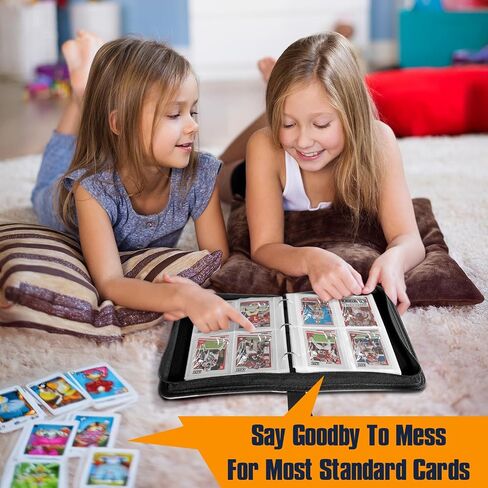 Baseball Trading Card Binder 4 Pocket Gifts for Boys Girls, Waterproof 400 Pockets Card Holder Album with 50 Removable Sleeves for Baseball Cards - Binder Display Storage Carrying Case in Kuwait