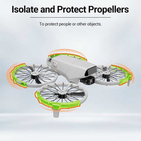 واقي حراسة Cynova للمروحة لـ DJI Flip ، حلقة حماية تصادم المروحة لإكسسوارات DJI Flip Drone ، Flip Propellers Prozel Proferins Abrots Prop Frame Cover (Green Bright) in Saudi Arabia
