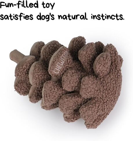 Interactive Pinecone Shaped Dog Toy, Enrichment Squeaky Snuffle Dog Toy, Cute Dog Game Toy, Treat Dispensing & Nose Work, Plush Dog Toy for Small and Medium Dogs in Saudi Arabia