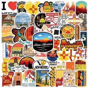 61Pcs New Mexico Stickers Pack, Aesthetic Vinyl Waterproof Sticker Decals for Water Bottle,Laptop,Phone,Skateboard,Scrapbooking,Bumper Choice for Teens Adults Fans for Party Supply