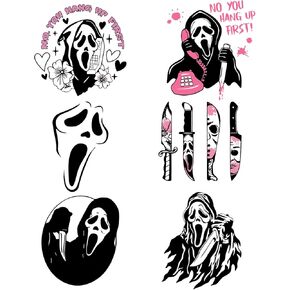 PIAOLGYI Halloween Decorations Stickers Horror Movie Mashup 2 Inch Vinyl Movie Horror Classic,Halloween Horror Movie Gift Accessories(12 PCS)