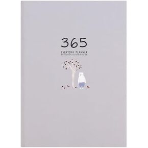 Undated Planner - 1 Page Per 2 Days Blank Planner, Hardcover, 5.16" x 7.17", Ribbon Bookmark, 256 Pages (Grey)