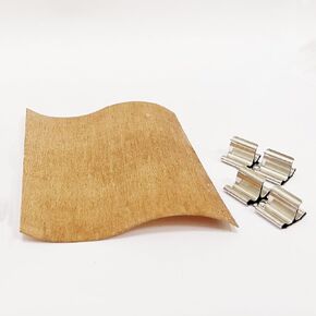 10PCS Wooden Candle Wicks with Metal Holders, Smokeless Wavy Shape Wooden Wicks 3.15 inch Width by 3.97 inch Height for Large Candle Jar