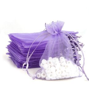 أكياس Najdeiuyt Orgricza 4x5 بوصة 50pcs شباك صغيرة شبكات الهدايا لأكياس الحفلات في الحفل الزفاف عيد ميلاد عيد ميلاد عيد الميلاد