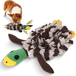 Sniff and Snuffle Mat for Dogs Large Breed (Duck), Squeaky Dog Enrichment Toy, Keeps Pets Busy, Slows Down Feeding, Puzzle Toy, Washable Cat & Rabbit Foraging Mat
