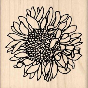 Stamps by Impression Sunflower Rubber Stamp - 2.25" - ST 1111