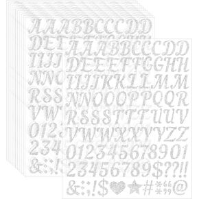 1224 PCS 12 SHOETS GOLD LETTERS PLESTING ALPHABET NUMP