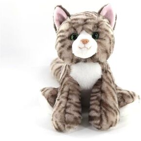 The Petting Zoo Grey Tabby Cat Stuffed Animal Plushie, Gifts for Kids, Cat Plush Toy 9 inches