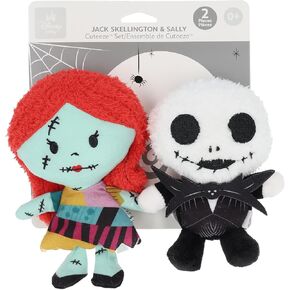 KIDS PREFERRED Disney Cuteeze 2 Pack Nightmare Before Christmas Jack and Sally Stuffed Animal Plush Toy - for Babies and Toddlers, Multicolor,6 inches