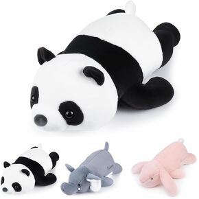 24 "لطيف Panda Bear Plush Plush Body Body Pet ، Panda Bara Barge محشو بالحيوانات هدية دمية للأطفال والفتيات والفتى ، عيد الميلاد ، أعياد الميلاد