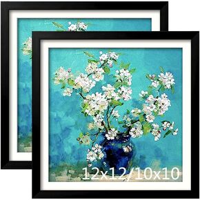 NIHO-JIUMA Diamond Painting Pine Frame, Suitable For 12x16 Inches/30x40 Centimeters Diamond Art Or Oil Painting Photos, Acrylic Frame (2 Packs, White)