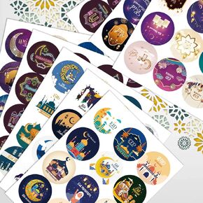 ملصقات عيد مبارك ، 288 PCS رمضان كريم ملصقات هدية العلامات لعلامات العلامة للمسلمين الإسلامي.
