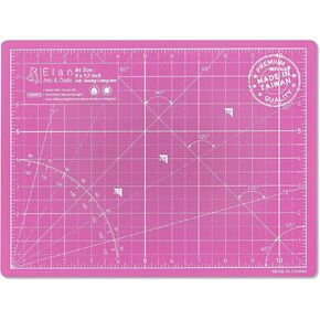 Elan Cutting Mat A4 Pink & Purple, Self Healing Cutting Mat 12 x 9 INCH, 5-Ply Craft Mat Pink, Hobby Cutting Mat 12x9 INCH, Fabric Cutting Board for Crafts, Quilting Cutting Board, Craft Cutting Mat
