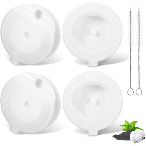 8 Pack Pet Fountain Filters Replacement for 3.6L/4.6L/6L/8L Gravity Pet Water Dispenser, Automatic Cat Dog Water Bowl Filter Replacement, Triple Filtration System (2Brush)