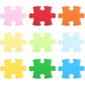 PATIKIL Puzzle Cutouts, 72 Pack Paper Puzzle, Colorful Puzzle Cutout for Classroom Decoration DIY Craft Project, Assorted Colors