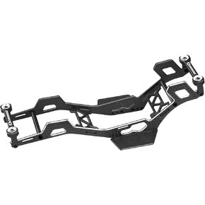 SCX24 Aluminum Chassis Kit – 7° Angled Skid LCG Rock Buggy Frame for Axial SCX24 C10, JLU, Bronco, Deadbolt Upgrades (Black)